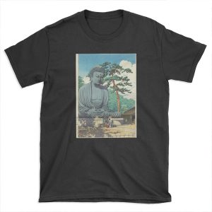 Great Buddha at Kamakura 1930 - Kawase Hasui Artwork T-shirt Tee