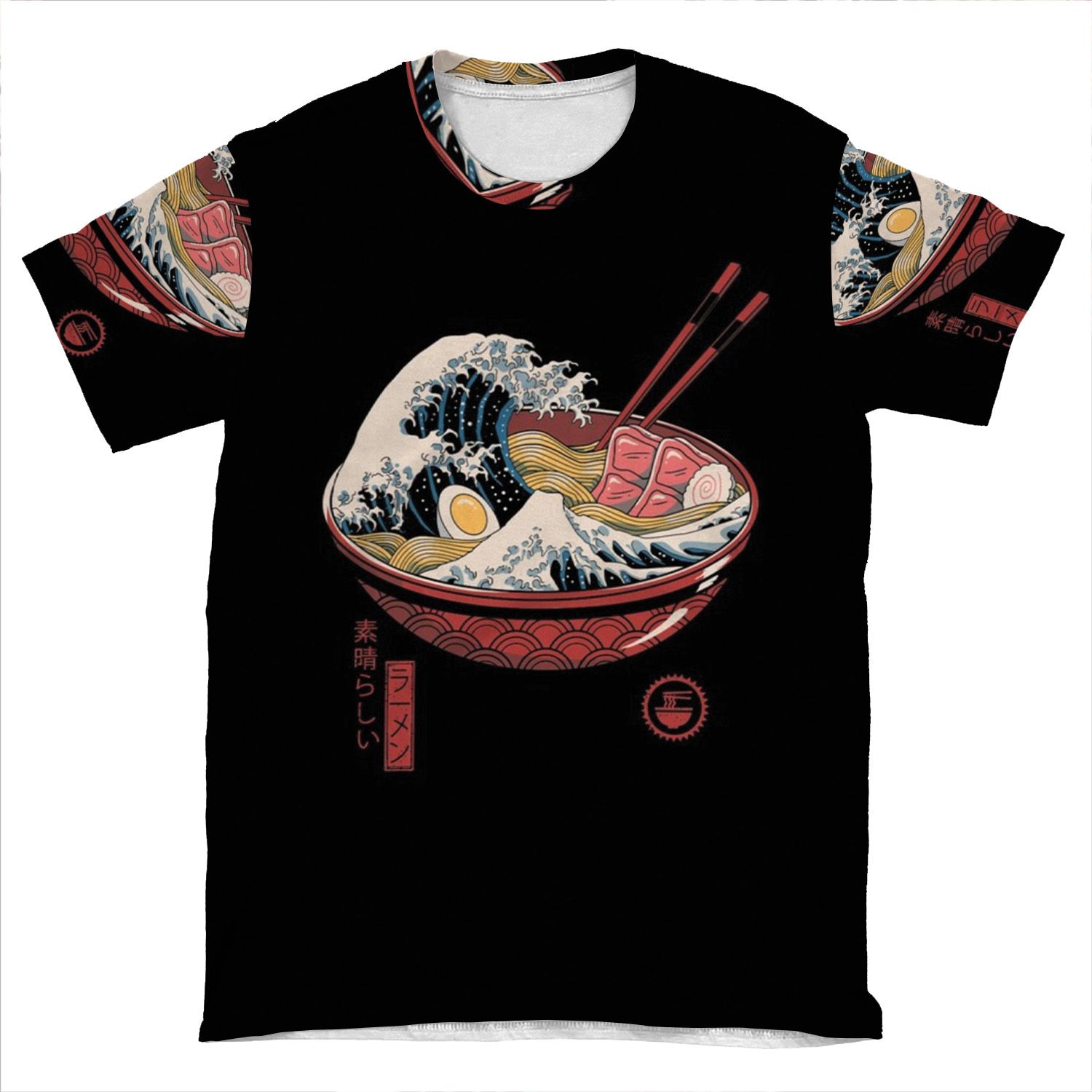Great Ramen Wave AOP T-shirt Tee
