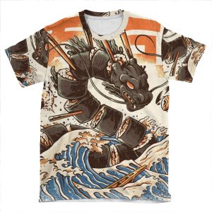 Great Sushi Dragon AOP T-shirt Tee