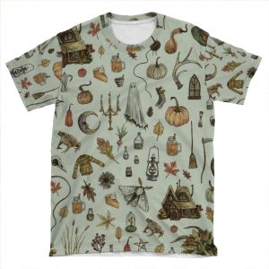 Green Cozy Crone AOP T-shirt Tee