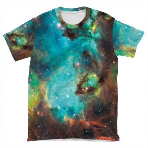 Green Galaxy AOP T-shirt Tee