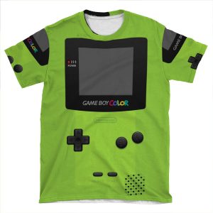 Green Nintendo Gameboy Color AOP T-shirt Tee