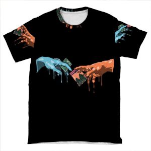 Grime Michelangelo Weed AOP T-shirt Tee