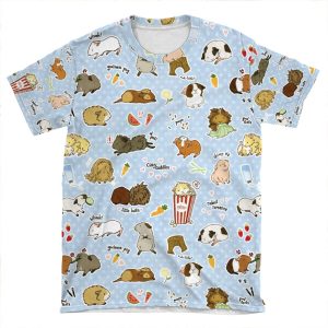 Guinea Pig Party! - Cavy Cuddles And Rodent Romance AOP T-shirt Tee