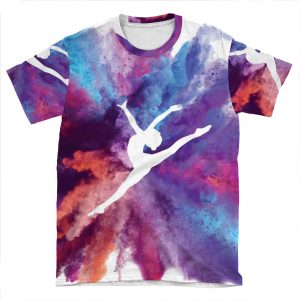 Gymnast Rainbow Explosion AOP T-shirt Tee