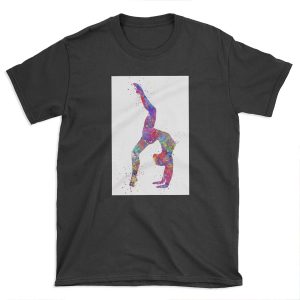Gymnastics girl, watercolor gymnastics, teen gift, gymnastics wall art T-shirt Tee