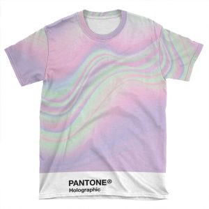 H.I.P.A.B - Holographic Iridescent Pantone Aesthetic Background AOP T-shirt Tee