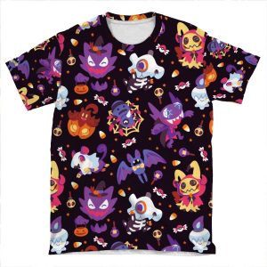 Halloween Pokes AOP T-shirt Tee