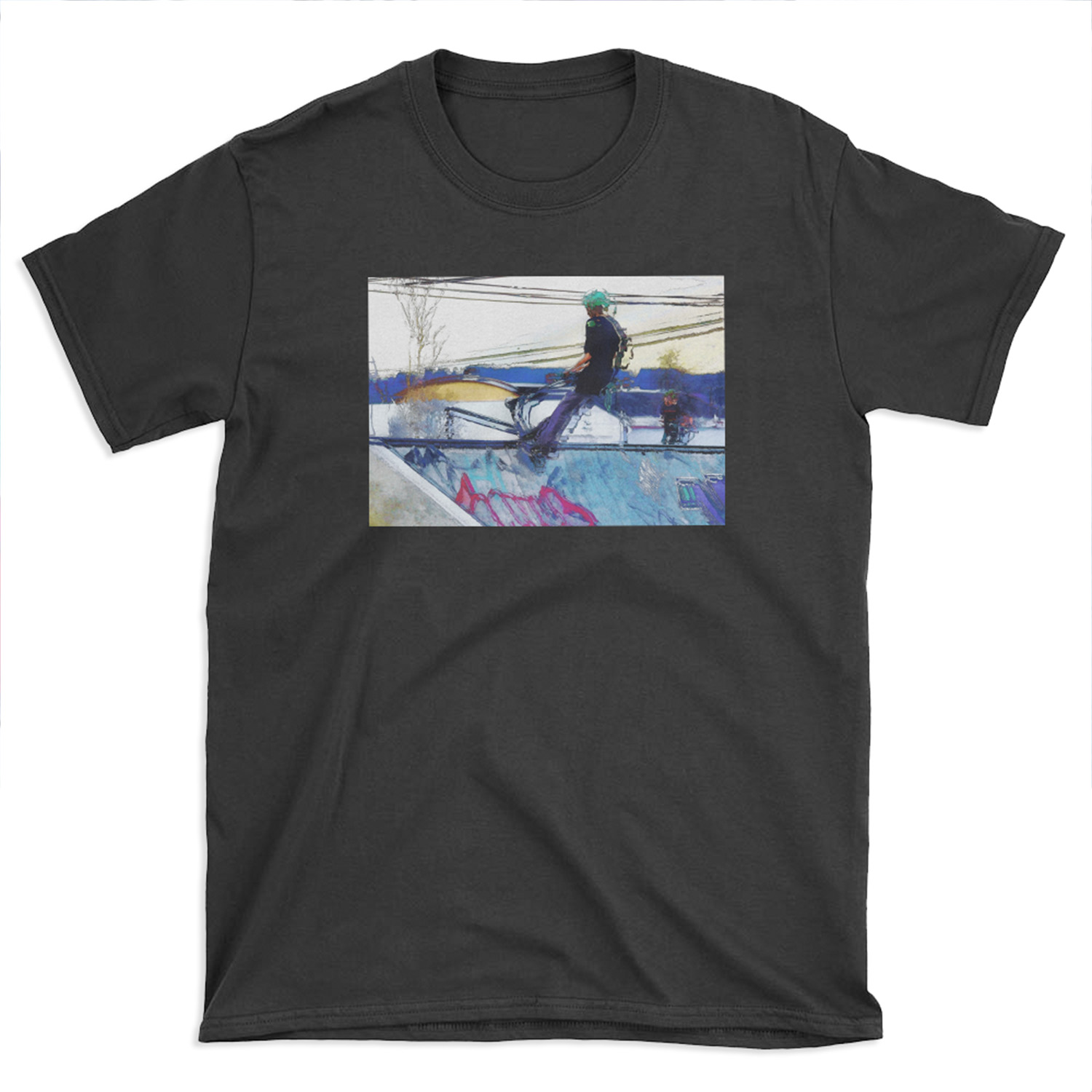 Hanging On - Stunt Scooter Artwork T-shirt Tee