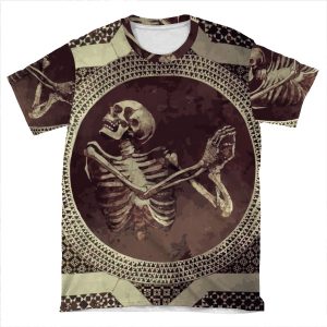 Hannibal: Dancing Skull + Skeleton Mosaic AOP T-shirt Tee