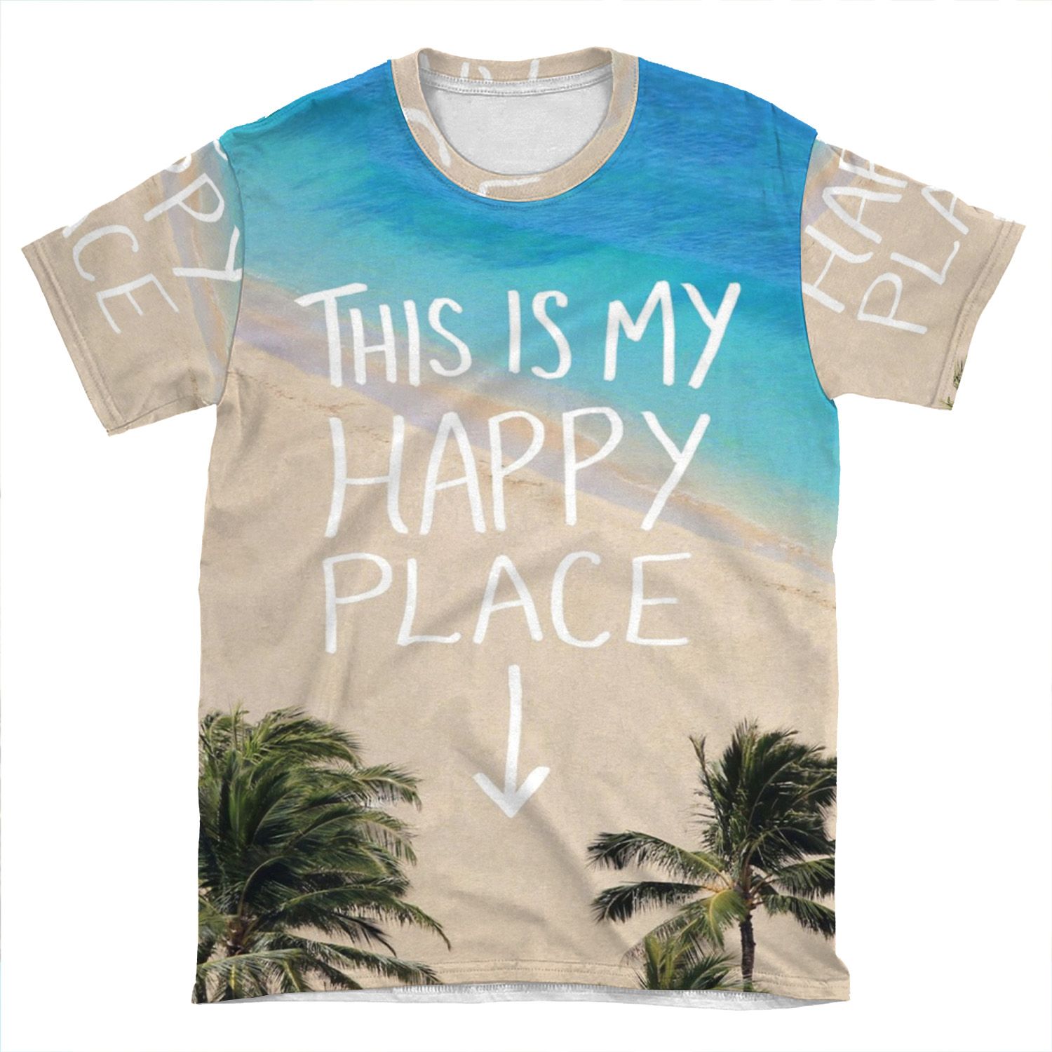 Happy Place AOP T-shirt Tee