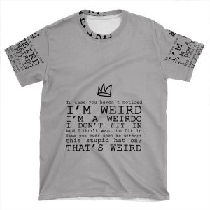 He's Weird. AOP T-shirt Tee