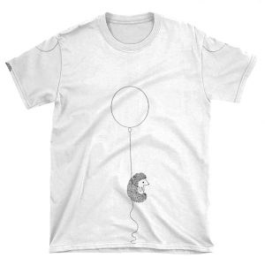 Hedgehog And Balloon AOP T-shirt Tee