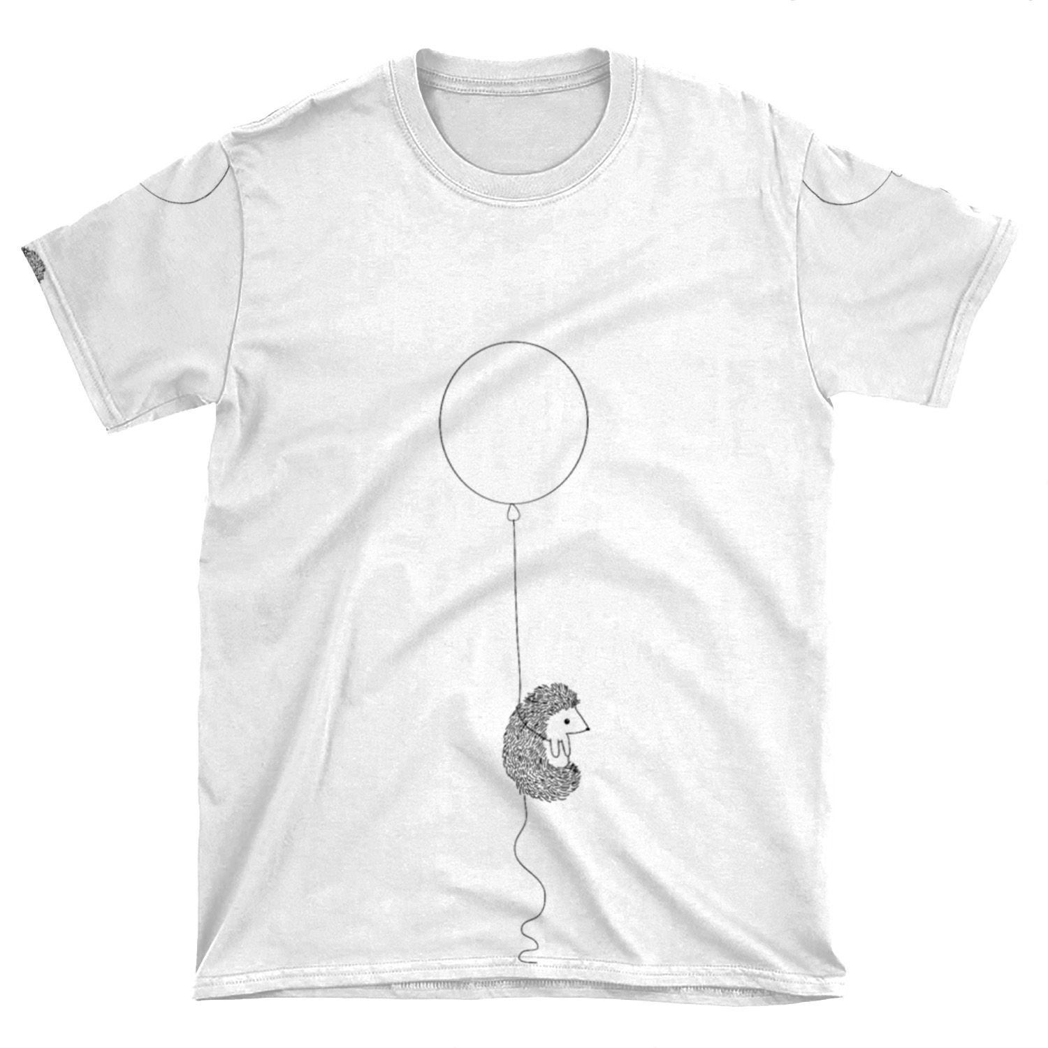 Hedgehog And Balloon AOP T-shirt Tee