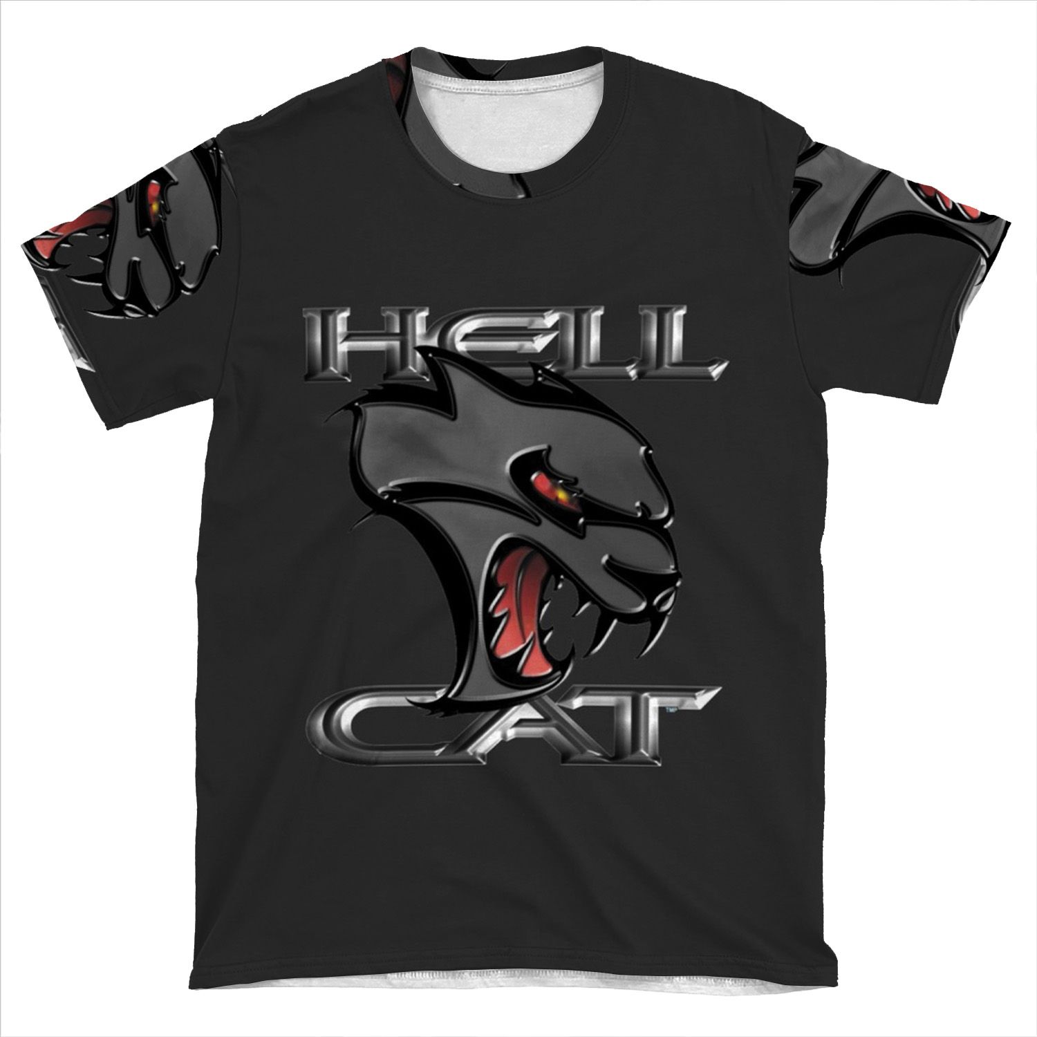 Hellcat Head - Granite AOP T-shirt Tee