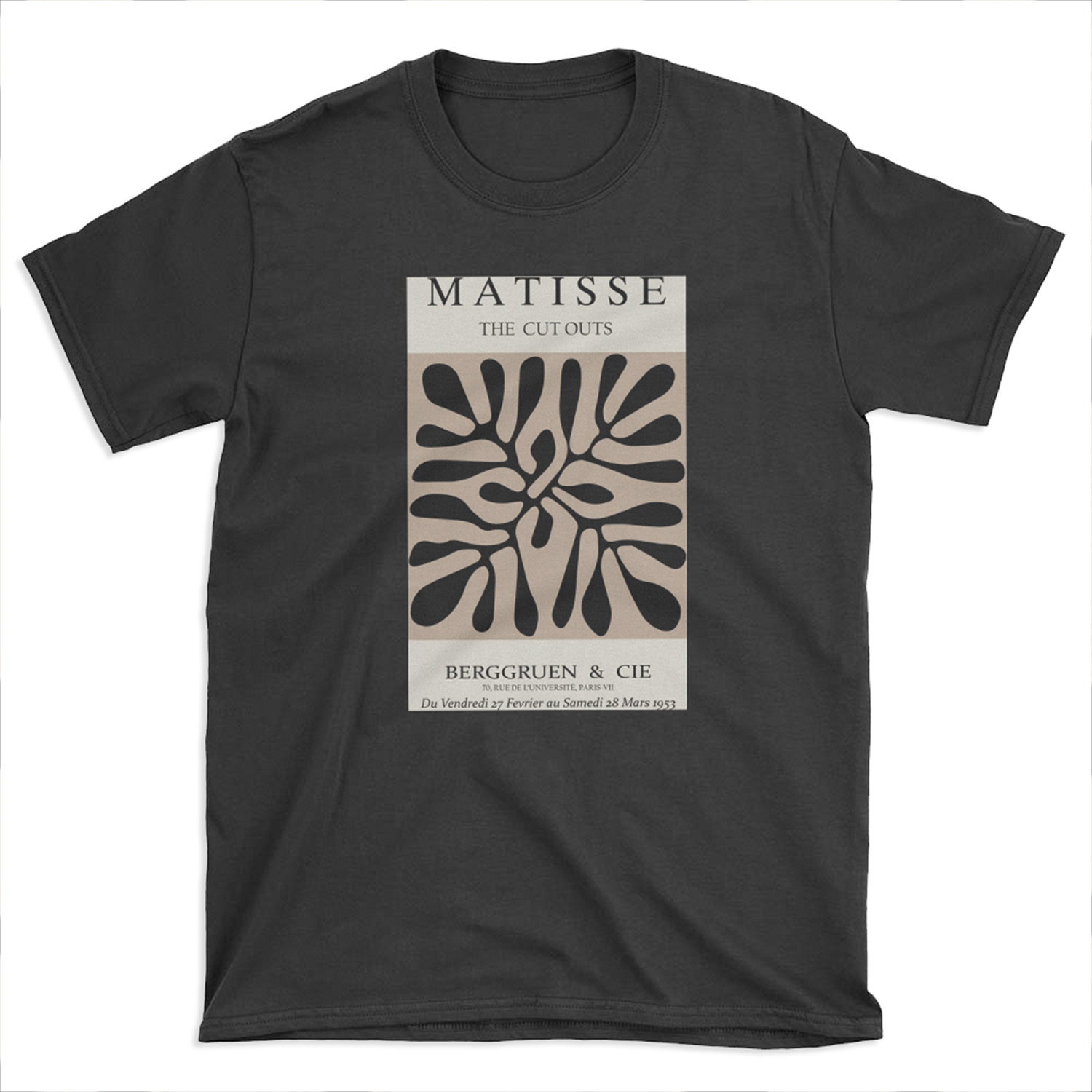 Henri Matisse - The Cutouts - Brown & Black - Prints T-shirt Tee