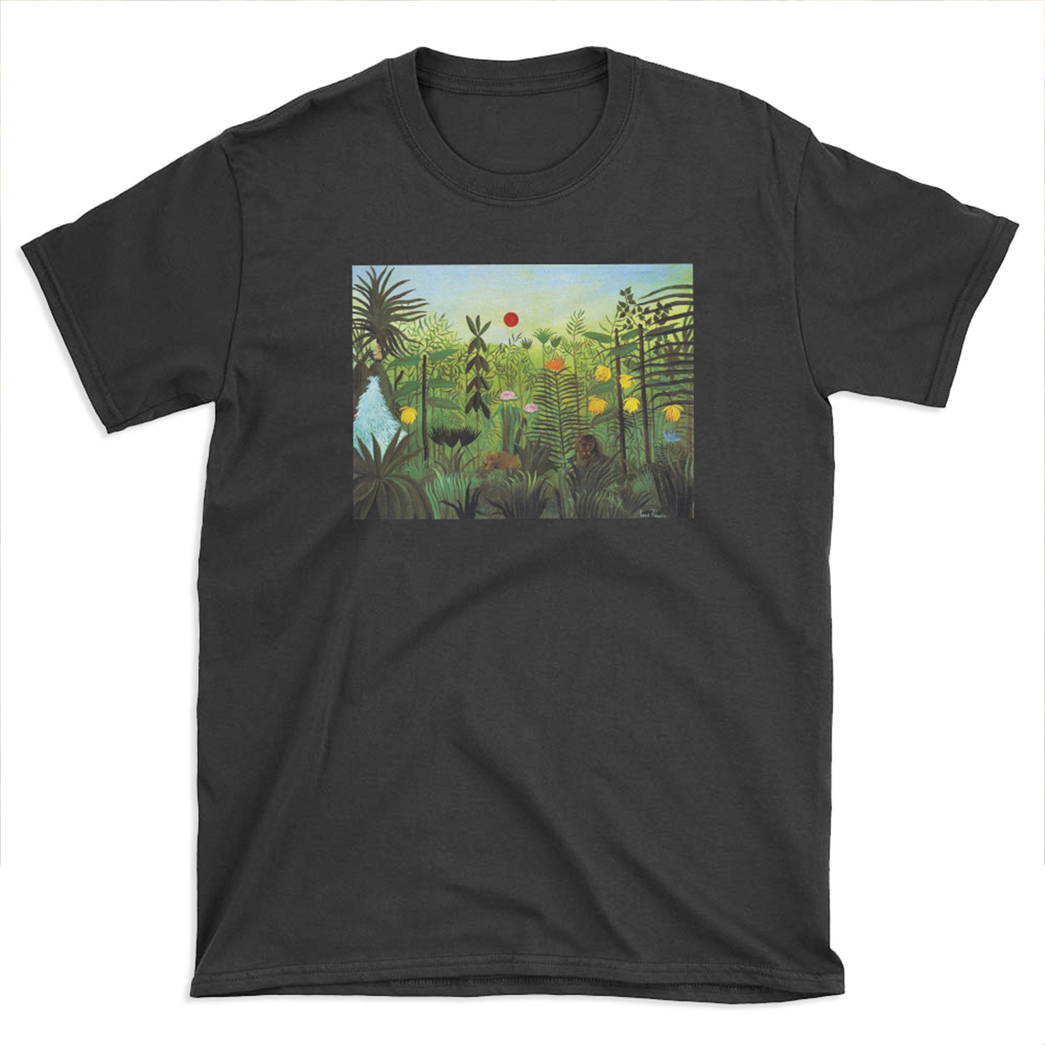 Henri Rousseau "Exotic Landscape with Lion and Lioness in Africa", 1903-1910 T-shirt Tee