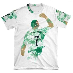 Henrik Larsson Celtic Legend Art AOP T-shirt Tee