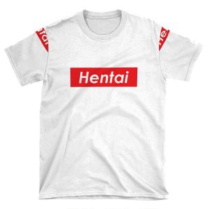 Hentai Classic Box Logo AOP T-shirt Tee