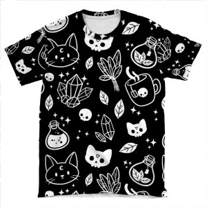 Herb Witch // Black & White AOP T-shirt Tee