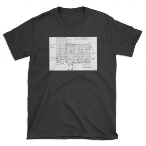 Hill House blueprint with Forever House repeated dozens of times T-shirt Tee