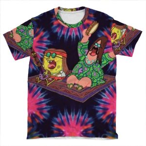 Hippie Spongebob AOP T-shirt Tee