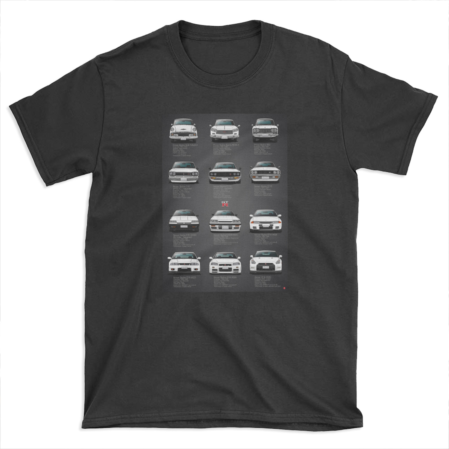 History Nissan GTR - V2 Specs T-shirt Tee