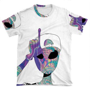 Holographic Alien AOP T-shirt Tee