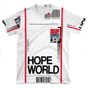 Hope World Plane Ticket AOP T-shirt Tee