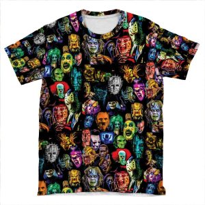 Horror Film Baddies Legends AOP T-shirt Tee