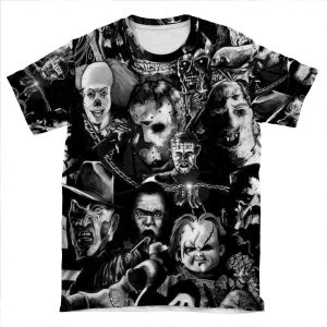 Horror Movie Collage AOP T-shirt Tee
