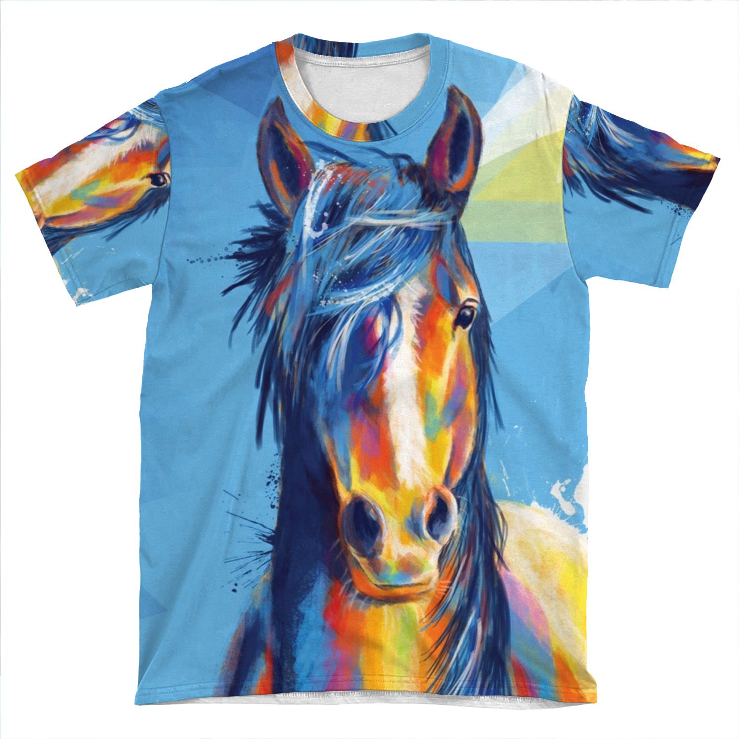 Horse Beauty - Horse Painting, Horse Illustration, Animal Art AOP T-shirt Tee