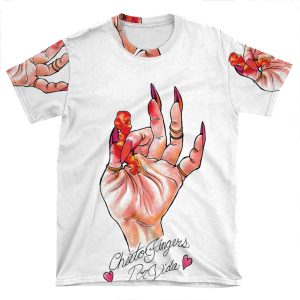 Hot Cheeto Fingers Por Vida AOP T-shirt Tee