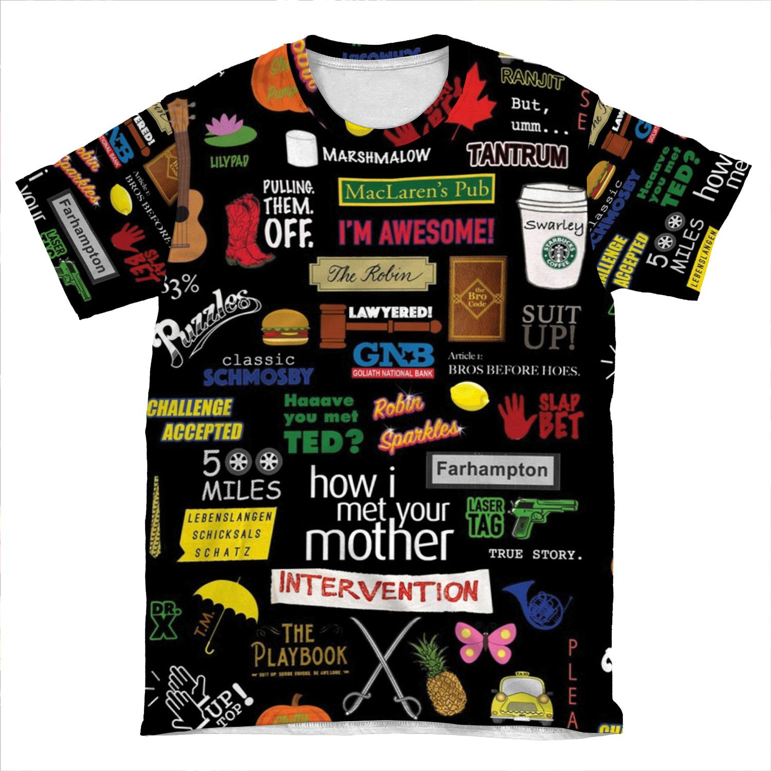 How I Met Your Mother | Himym | Tv Show | Collage AOP T-shirt Tee