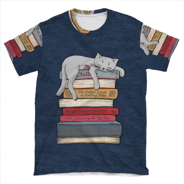 How To Chill Like A Cat AOP T-shirt Tee