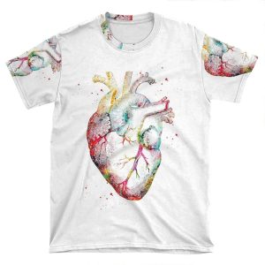 Human Heart AOP T-shirt Tee