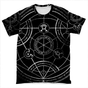 Human Transmutation Circle - Chalk AOP T-shirt Tee