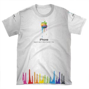 I Cute Apple AOP T-shirt Tee