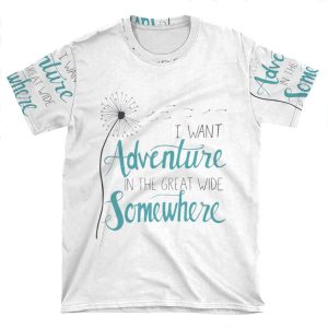 I Want Adventure 2 AOP T-shirt Tee