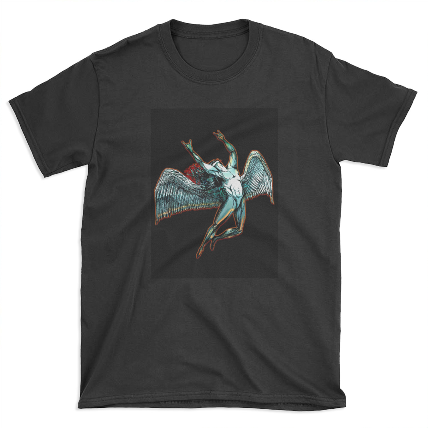 ICARUS THROWS THE HORNS - dark shadows *awesome UNLISTED designs in my portfolio* T-shirt Tee
