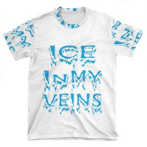 Ice In My Veins T-Shirt Art Cold Hearted Basketball AOP T-shirt Tee