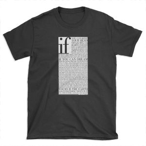 If by Rudyard Kipling (Black) T-shirt Tee