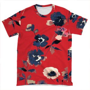 Ikebana Flower Pattern - Iphone & Galaxy S AOP T-shirt Tee