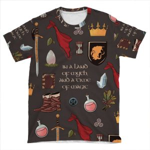 In A Land Of Myth And A Time Of Magic_Merlin AOP T-shirt Tee