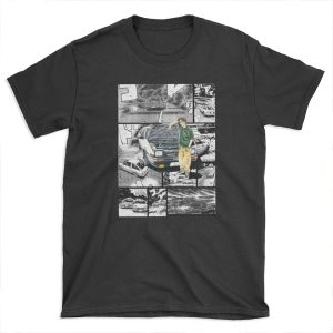 Initial D / Takumi Fujiwara - Manga Wall Design (Version 1) T-shirt Tee