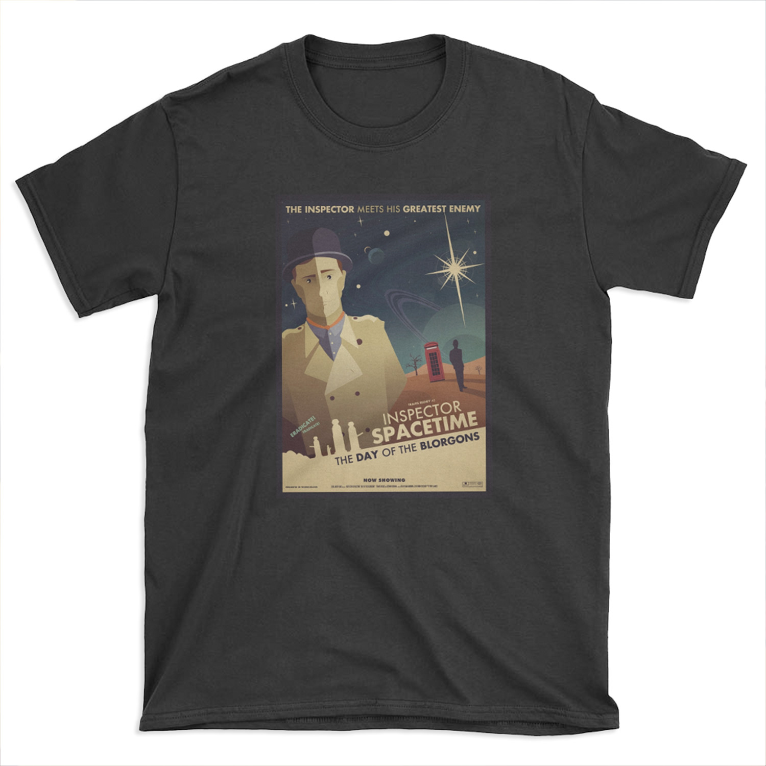 Inspector Spacetime: Day of the Blorgons T-shirt Tee