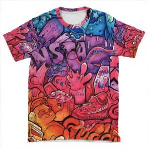 Instagram // Copic Marker Doodle Art AOP T-shirt Tee