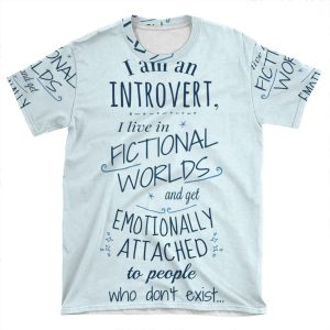 Introvert, Fictional Worlds, Fictional Characters AOP T-shirt Tee
