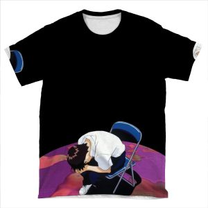 It All Comes Tumbling Down (Shinji Ikari) AOP T-shirt Tee