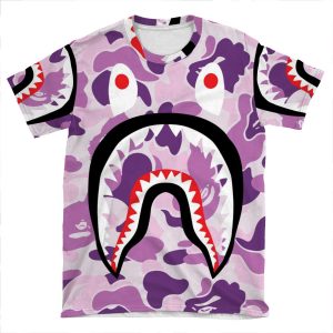 Iwak Purple Bape AOP T-shirt Tee